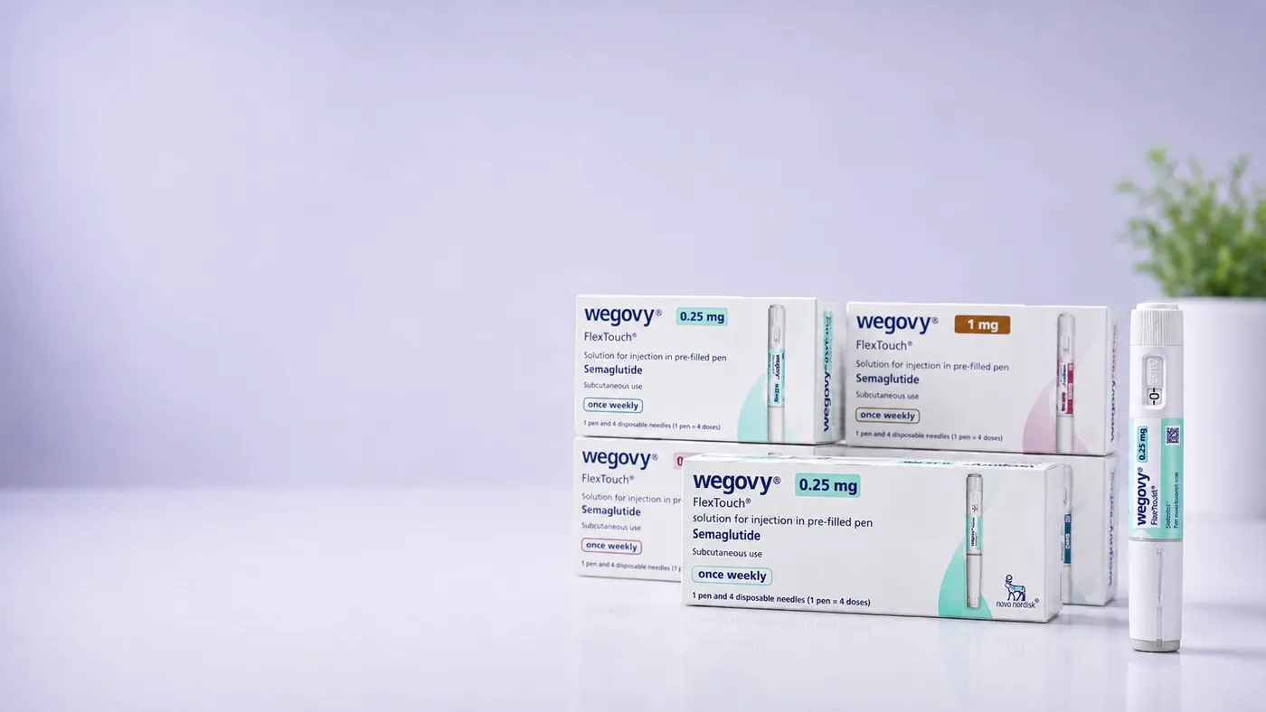 Wegovy FlexTouch pen and packs
